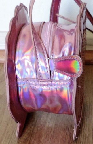 Cartera Charol Rosada Diseño Concha (Usado)