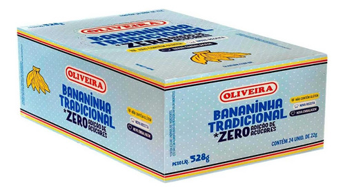 Bananinha Cremosa Zero Açucar /s Gluten Oliveira 24 Uni 22g