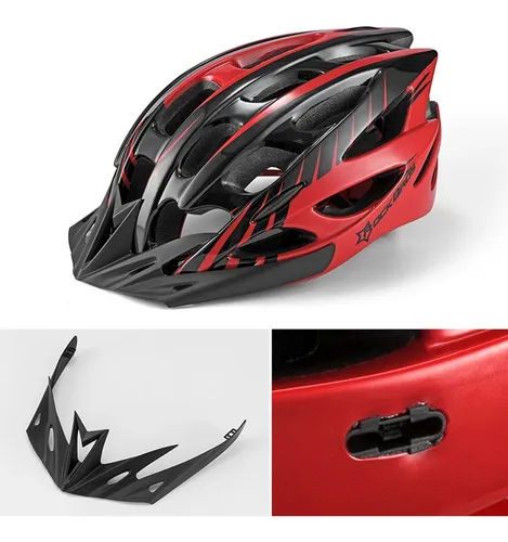 Casco Mtb Rockbros Wt027br Negro/rojo