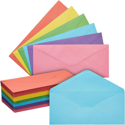 Paquete De 120 10 Sobres Coloridos Para Negocios En 6 Colore