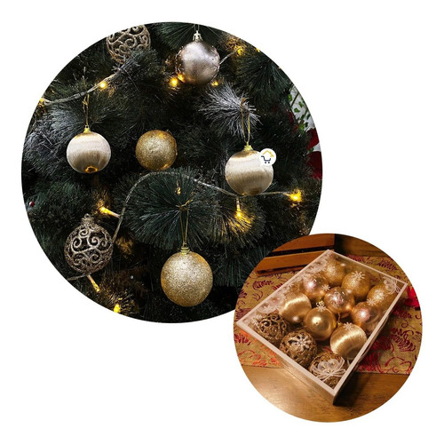 Bolas Navideñas X12 Esferas Decorativas Árbol Navidad A136