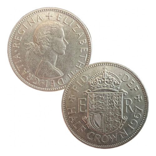 Moeda Oficial Inglaterra 1967 Half Crown