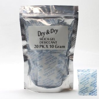 20 Paquetes De 10 Silica Gel Gram Desiccant- Reutilizable Hu