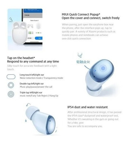Imagen 4 de 4 de Xiaomi Redmi Buds 4 Audífonos Inalámbricos