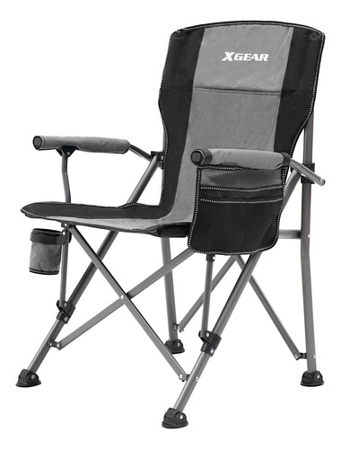 Xgear Silla De Camping Con Brazo Duro Y Respaldo Alto, Resi.