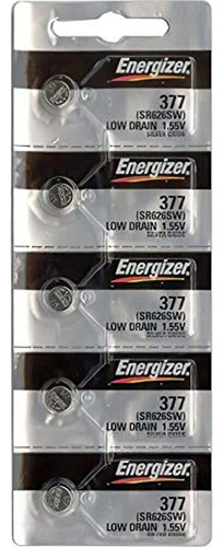 Energizer, Pilas Para Reloj 377/376 (paquete De 5 Unidades)