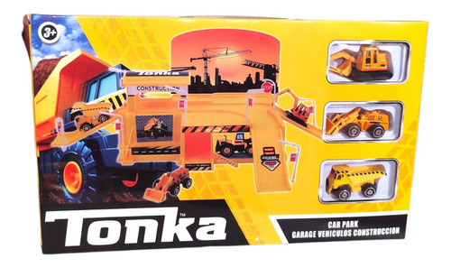 Garage Vehículos De Construcción Tonka Incluye 3 Vehículos