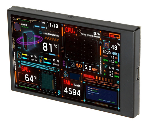 Monitor De Computadora Temp 3.5 Pulgadas Ips Dual Usb C, Edi