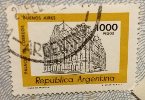 Estampilla Argentina Palacio De Correos Año 1977 - 79