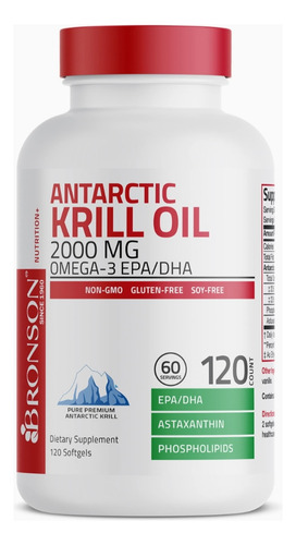 Krill Oil 2000 Mg Omega 3 Epa Dha Axthaxanthing Made In Ee.u