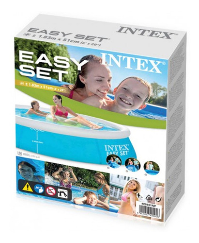 Piscina Inflável redonda Intex Easy Set 28101 de 183cm x 51cm 886L azul