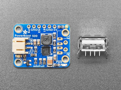 Adafruit Powerboost 500 Amplifica Voltaje 5v Out, Desde 1.8v