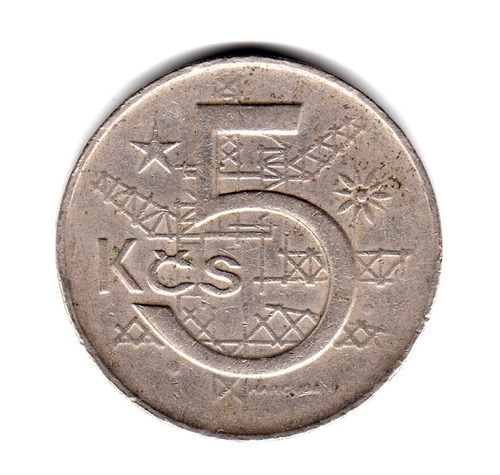Checoslovaquia Moneda 5 Korun Año 1979 Km#60