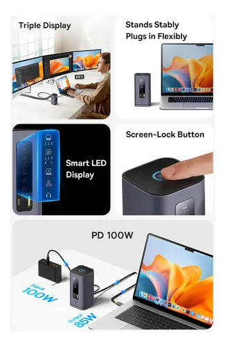 Hub Baseus 11 En 1 Usb-c A Hdmi Display Port Usba Usbc (mac)