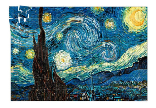 Rompecabezas Noche Estrellada Vincent Van Gogh Doble Carta