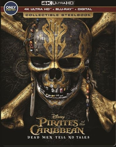 4k Ultra Hd + Blu-ray Piratas Del Caribe 5 / Steelbook