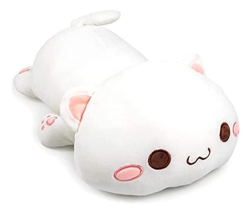 Peluche Gatito Blanco Kawaii Lindo 35 Cm