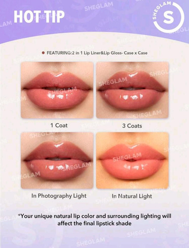 Lápiz Delineador De Labios Y Gloss 2 En 1 Sheglam