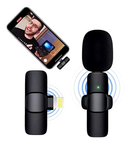 Microfono Lavalier Solapa Inalambrico Pro Para iPhone iPad