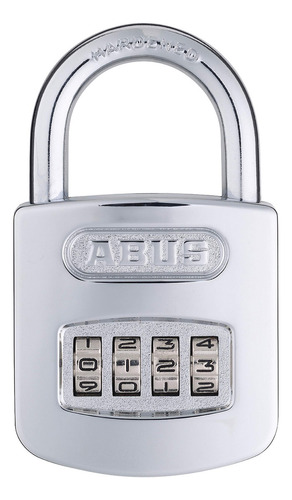 Abus 160/50 B 160 - Candado Combinado De 4 Esferas Cromadas