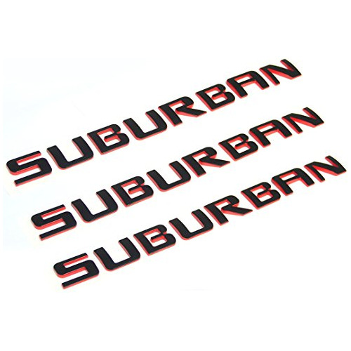 Paquete De 3 Placas De Identificación Oem Suburban, Emblemas