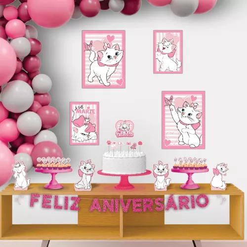 Kit Festa Gata Marie- Decoração Infantil