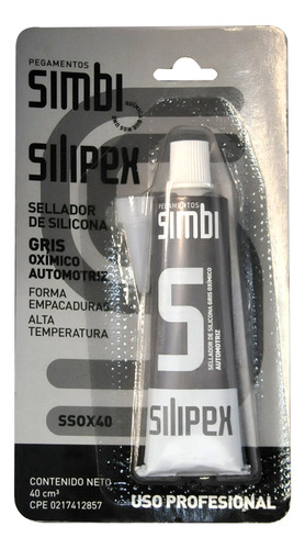Silicon Gris Oximico Automotriz Micro Tubo Silipex