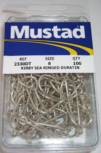 Anzuelo Mustad Sea Kirby Modelo 2330dt No.8 100pzs