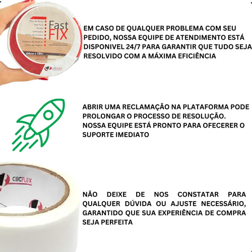 Fita Dupla Face Fast Fix Para Colar Fita Borda 22mmx10m Lisa