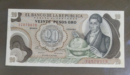 Billete De 20 Pesos Año 1966, Primera Fecha 