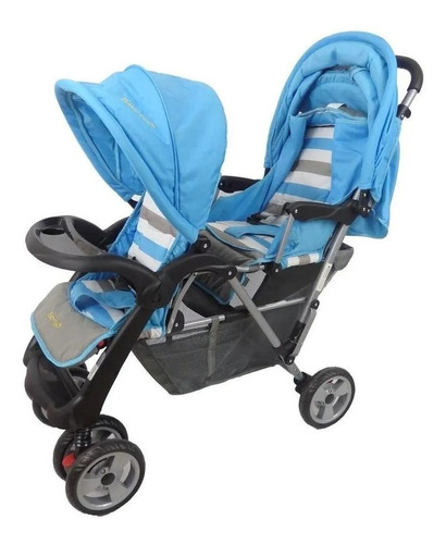 Carriola Gemelar Doble De Lujo Babytek P-a Colores 