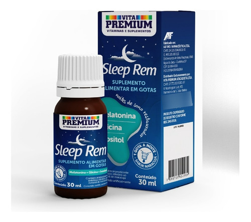 Melatonina Sabor 30ml Vita Premium Sleep Rem Sabor Maracujá