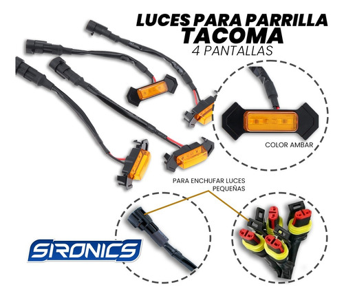 Luces Led De Parrilla Tacoma 4 Pantalla Universal