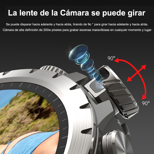 Gps Smart Watch Hombre Videollamada Para Hacer Una Llamada Tomar Una Foto Nfc Reloj Inteligente 8g+128g