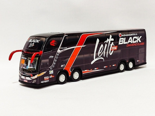 Miniatura Ônibus Adamantina Black Diamond G7 Dd 4 Eixos