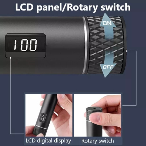 Patillera Corta Pelo Kemei Km-1943 negra 110V/220V Recargabl