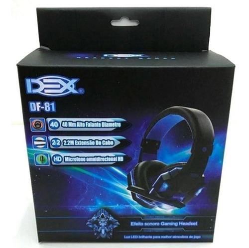 Fone Dex Com Microfone Gamer Df-81