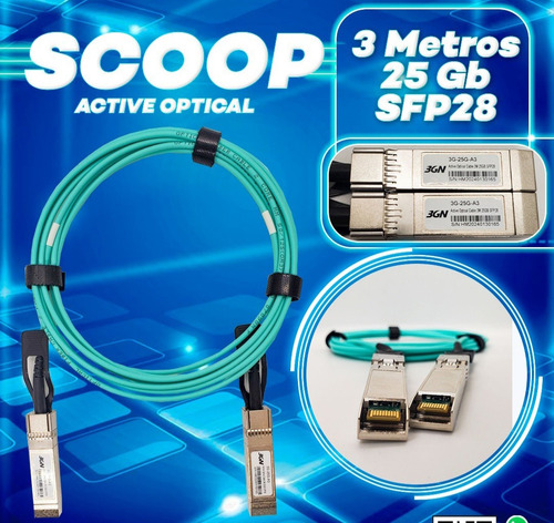Cable Dac 25gb Active Sfp28 3mts Fibra