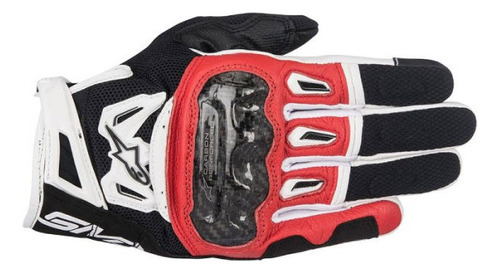 Luva Alpinestars Smx 2 Air Carbon V2 Cor Preto/vermelho/branco Tamanho L - G