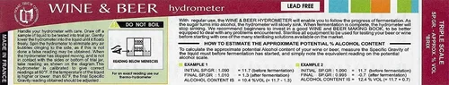 Hidrómetro De Alcohol Prueba De Gravedad Específica