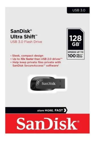 Pendrive 128gb Sandisk Ultra Shift Usb 3.0 Somos Mayoristas