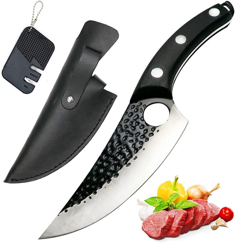 Cuchillo Para Carne Forjado A Mano Vikingo