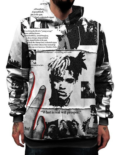 Blusa Moletom Upcycling Xxxtentacion Rap Trap Sad Lean Gy | Mercado Livre