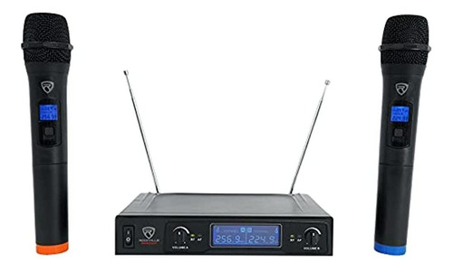 Rockville Rwm132v Vhf Sistema De Micrófono De Mano Dual Inal