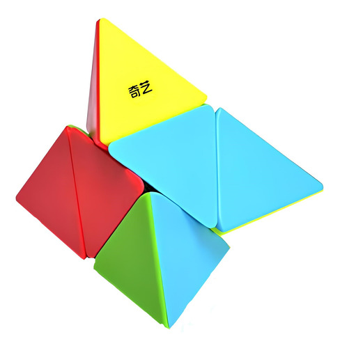 Cubo Rubik De Pirámide Qiyi Pyraminx 2x2 Stickerless
