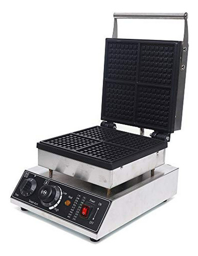 Máquina De Waffles Eléctrica 1750w 110v De Acero Inoxidable 