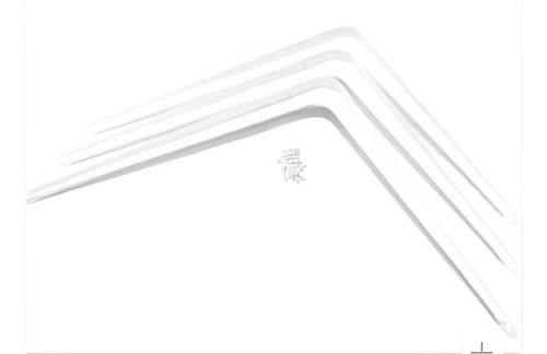 Pie Amigo 35 X 30cm (12x14) Blanco Brickell