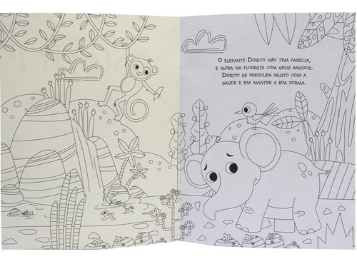 Coleção Infantil 7 Livros De Animais Amiguinhos Para Colorir