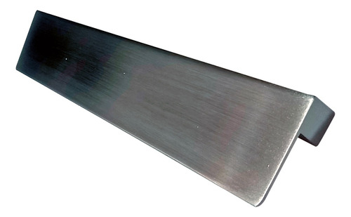 Jaladera Sobreponer Forma L Moderna Aluminio Nikel 96mm