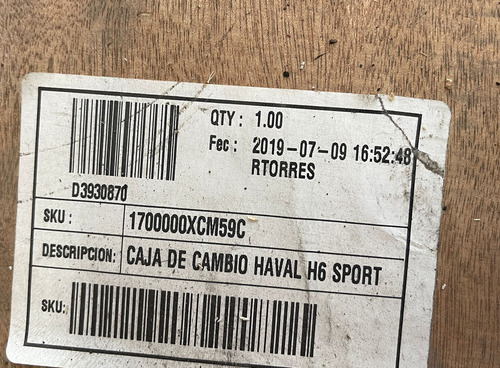 Caja De Cambio Haval H6 Sport 1700000xcm59c